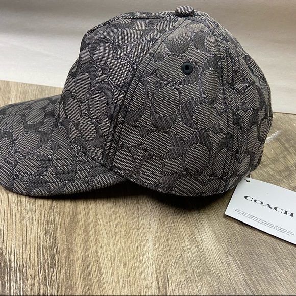 Coach Baseball Hat In Metallic Signature, Black/Gunmetal - Picture 6 of 13